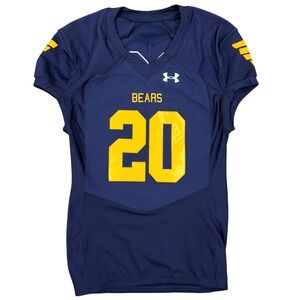 Cal Bears Under Armour Football Jersey #20 Navy Gold Men's Large Authentic